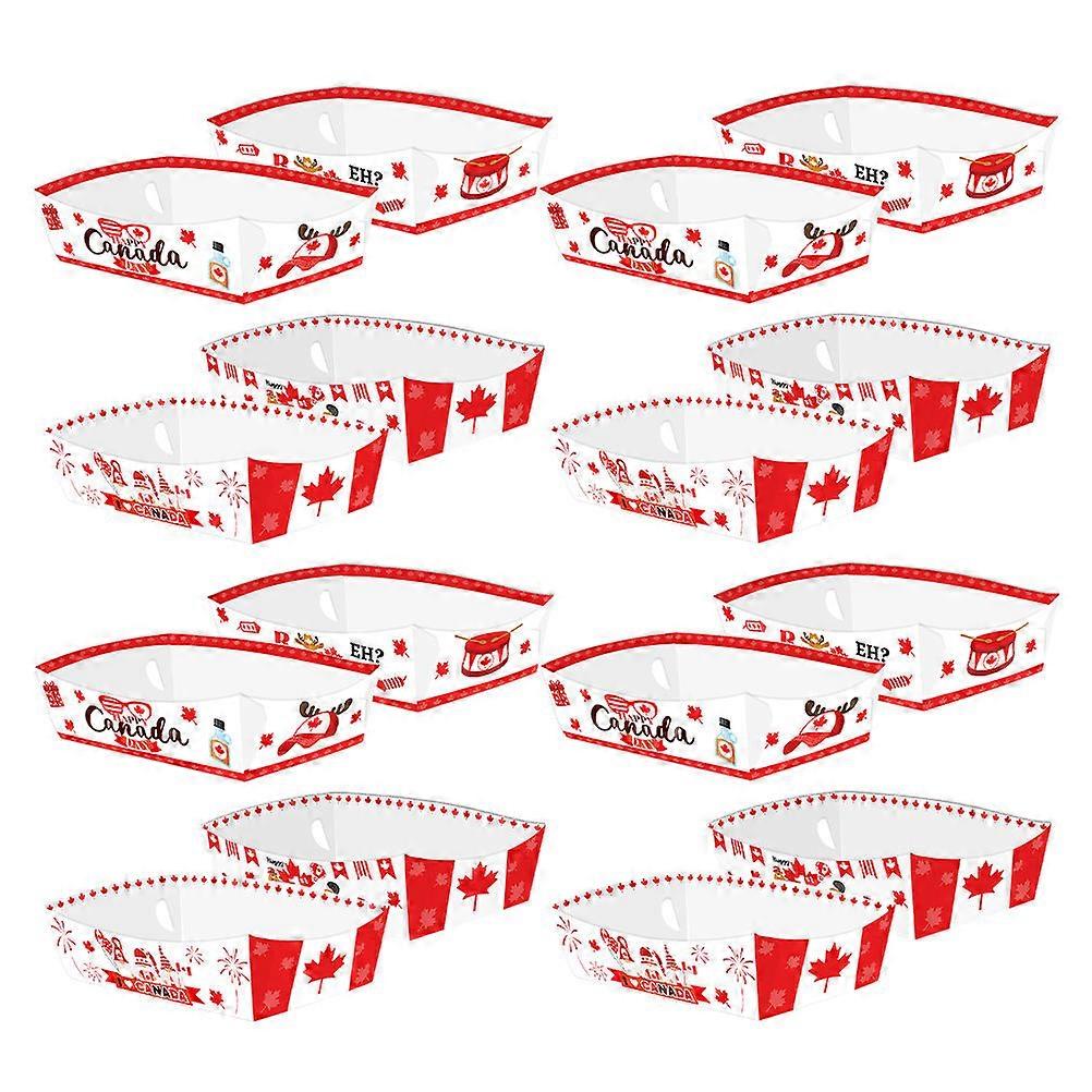 Canada Food Serving Tray Paper Tableware for Snacks 48Pcs Assorted Color