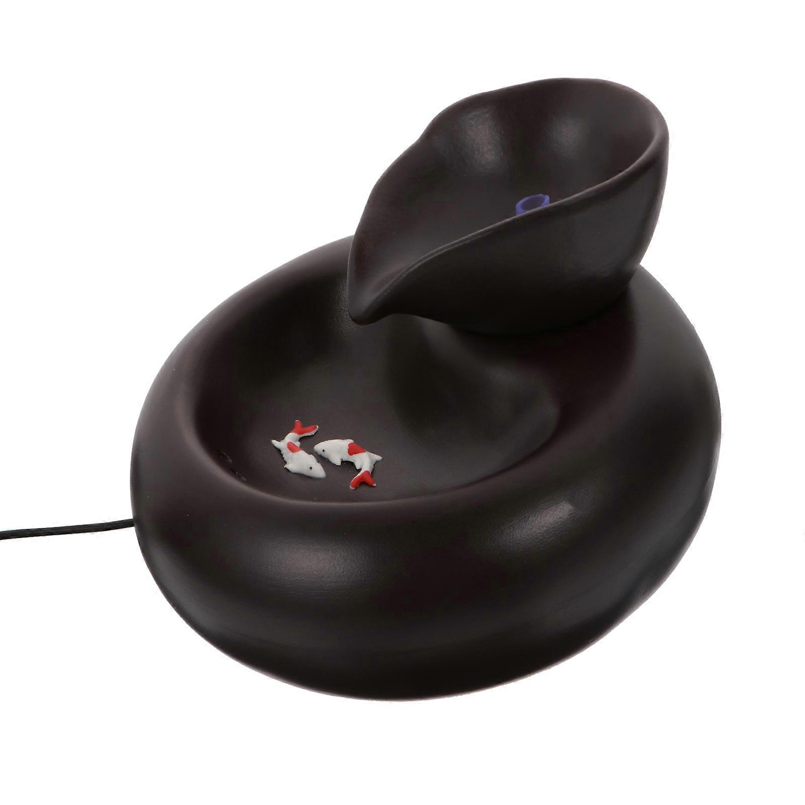 Pet Water Dispenser Ceramic Automatic Circulating Water Fountain 2Pcs