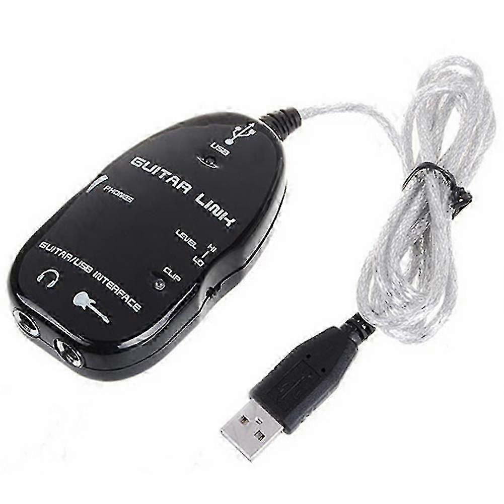 Guitar to USB Interface Link Cable Audio Adapter for PC/MAC Computer Recording