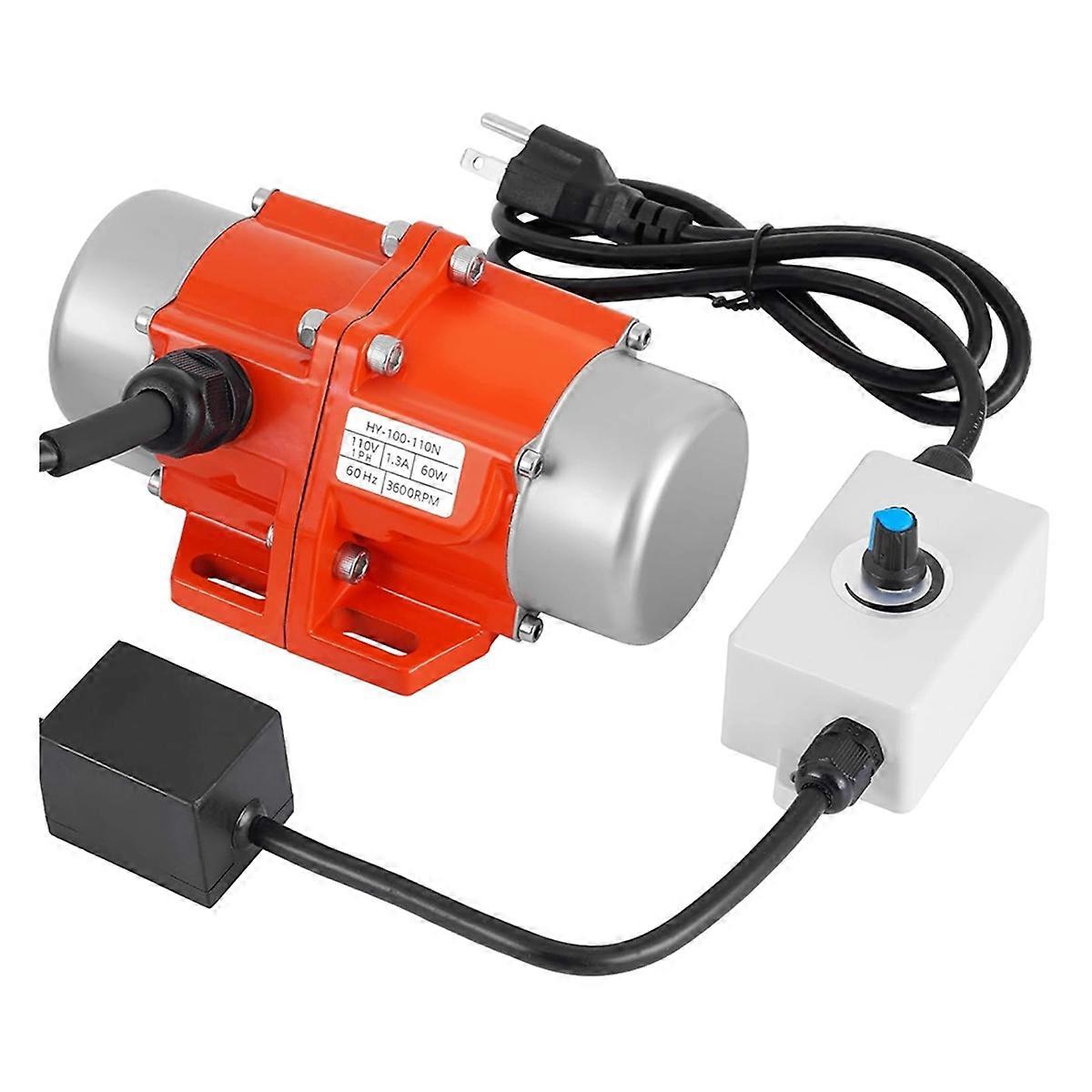 60W Concrete Vibrating Motor with Speed Controller US Plug