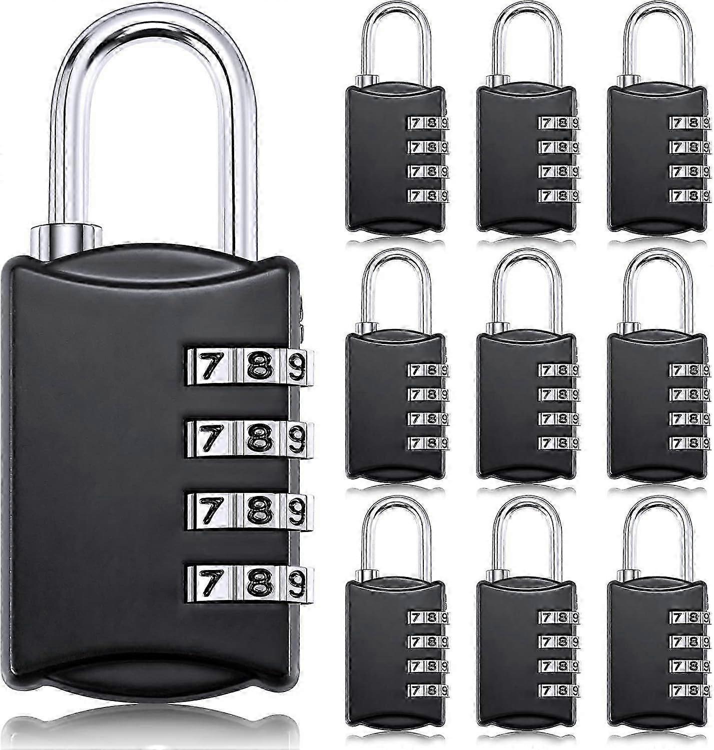 10 Pack 4 Digit Combination Lock Small Combo Locks Luggage Number Locks Outdoor