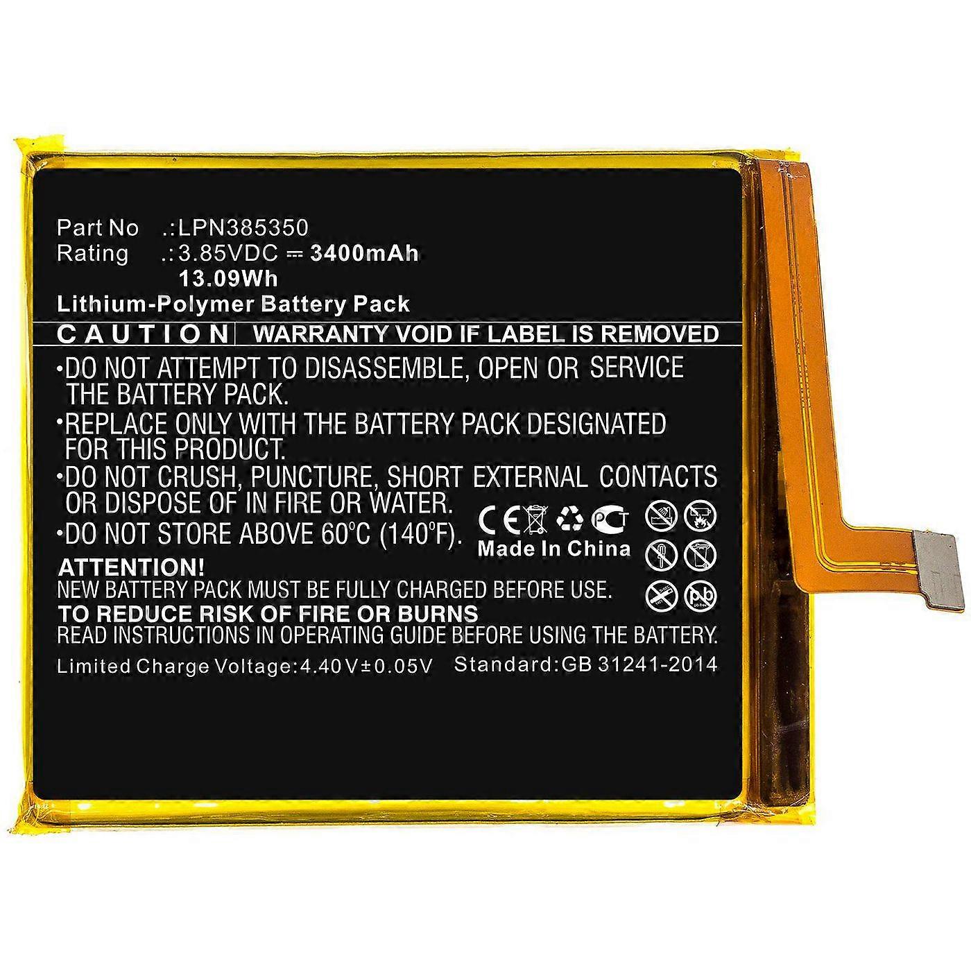 3,85V 3400mAh För Crosscall