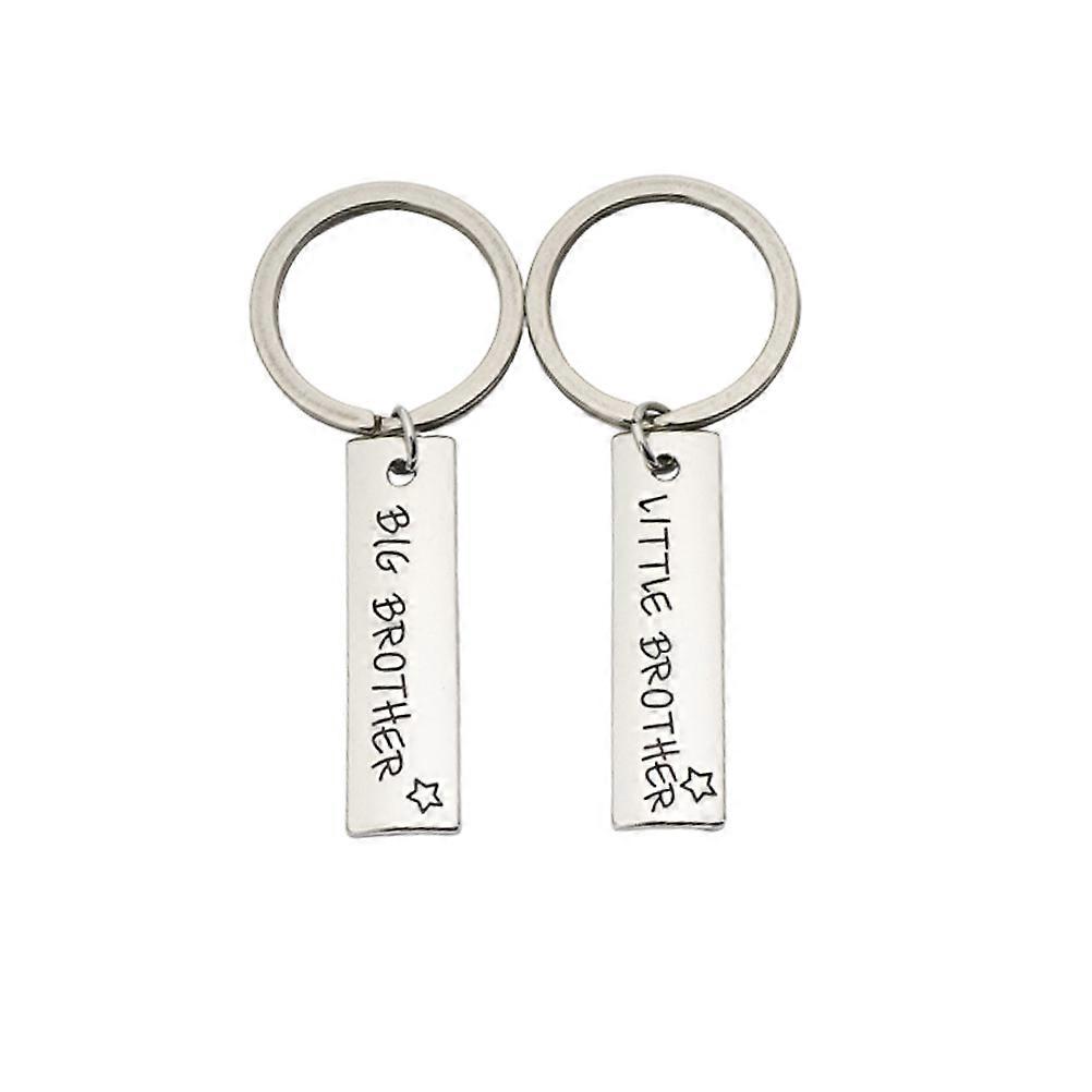 Metal Keychains Key Decoration Simple Letters Design Creative 6Pcs Set
