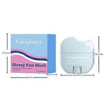 Glossy Kiss Blush Stick, 9 g, colore multiuso per labbra e guance, crema a lunga durata che cambia colore per un effetto illuminante e contouring 3D.