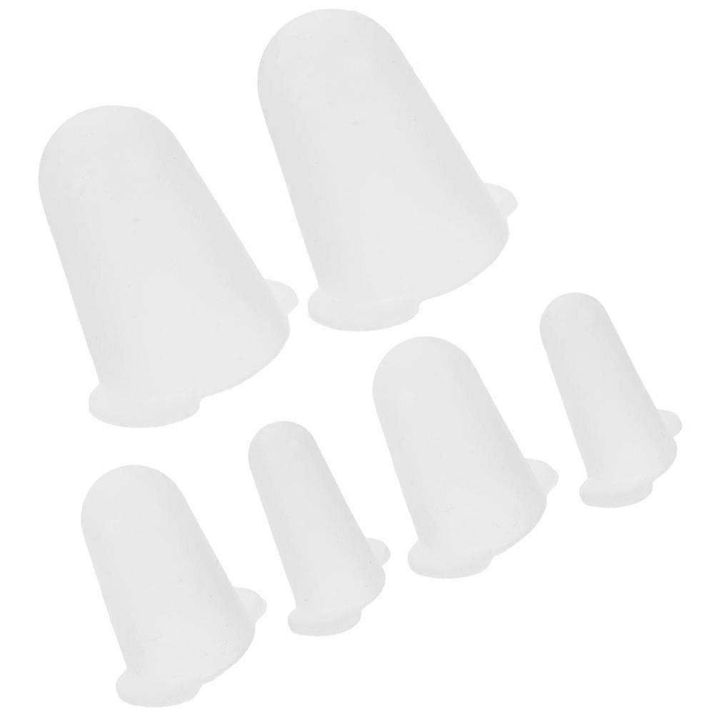 Piping Tips Silicone Protective Cap for Cake Decorating 6Pcs Set Covers
