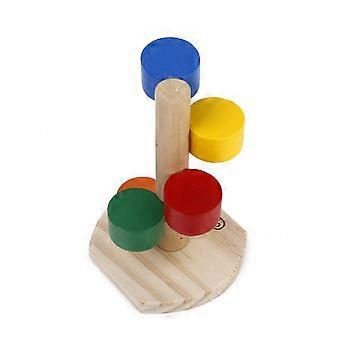 Houten speelgoedladder voor hamsters, 3-delige kleurrijke klimladder.