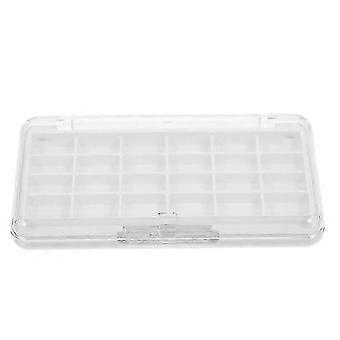 2PCS Empty Lipstick Palette: Empty Makeup Palette Lipstick Box Portable Eyeshadow Pan DIY Powder Blush Storage Box Transparent Container Edition 1209
