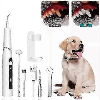 Dog Ultrasonic Toothbrush Cleaner, Pet Plaque Remover compatible Teeth with 3 Modes Rechargeable Dog Teeth Cleaning Kit compatible Dog and Cat Tarta