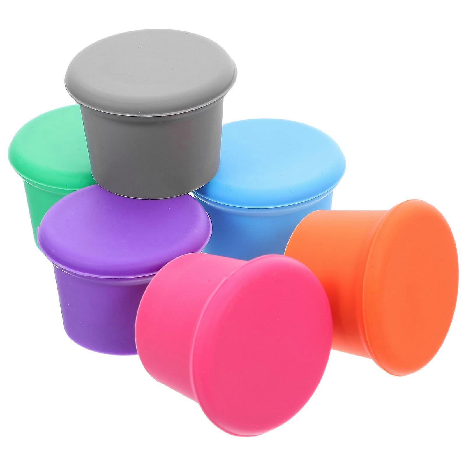 Silicone for Sealing 6Pcs Reusable Cover Caps