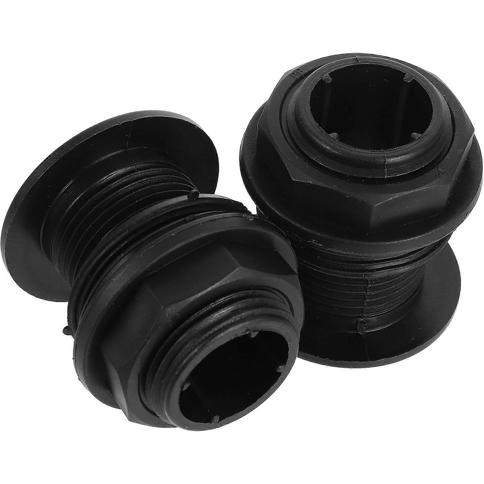 PVC Bulkhead Fitting for Garden Hose with External Thread 2Pcs