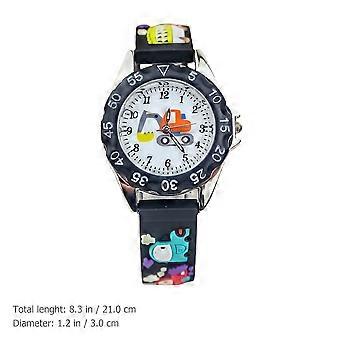 Kinder-Quarzuhr mit Cartoon-Design für Kinder, Silikonuhr