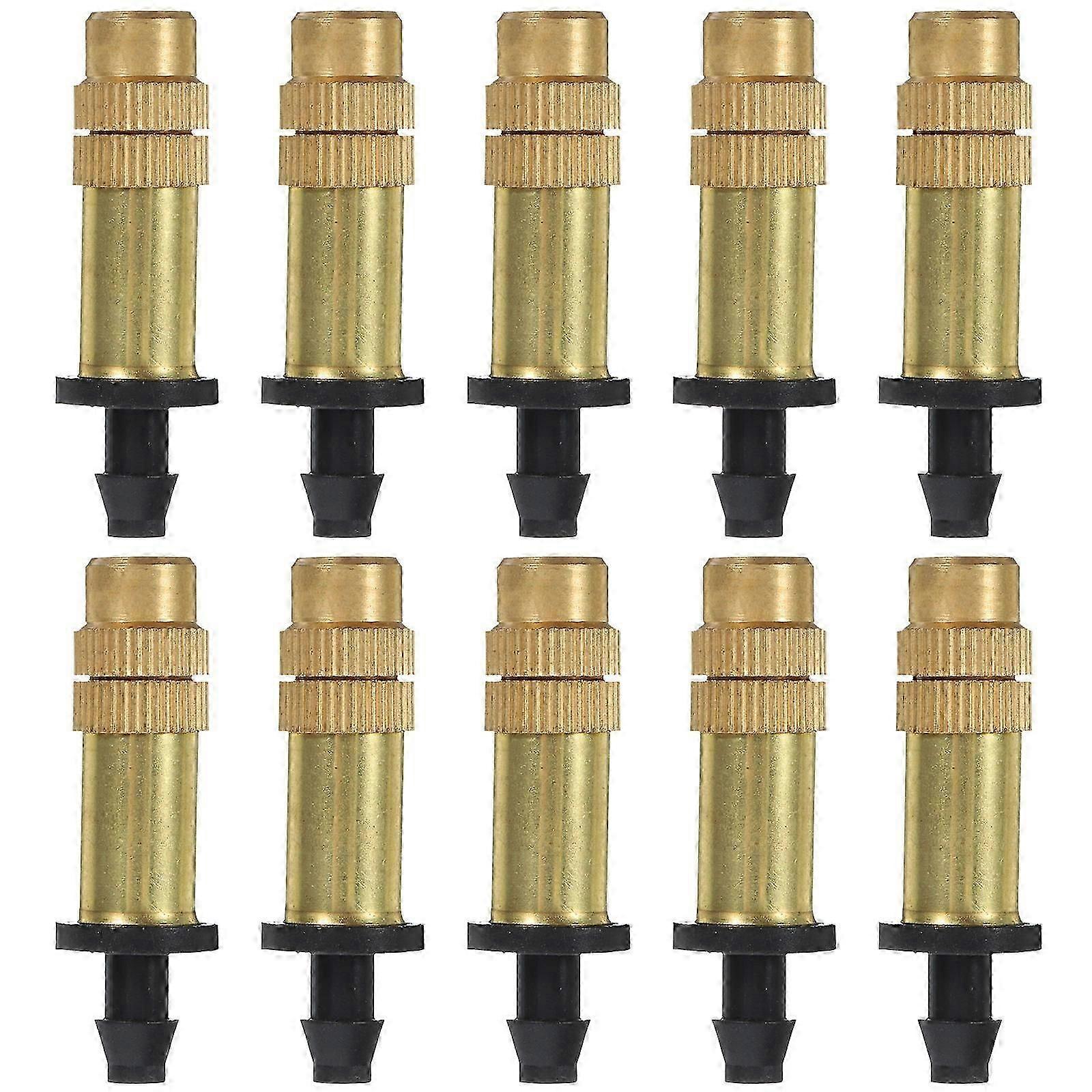 Misting Nozzle Copper Atomizing Nozzle for Water Misting Use 10Pcs