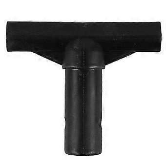 Conector de trilho para rede de segurança de trampolim SLKXV em formato de T, feito de plástico preto.