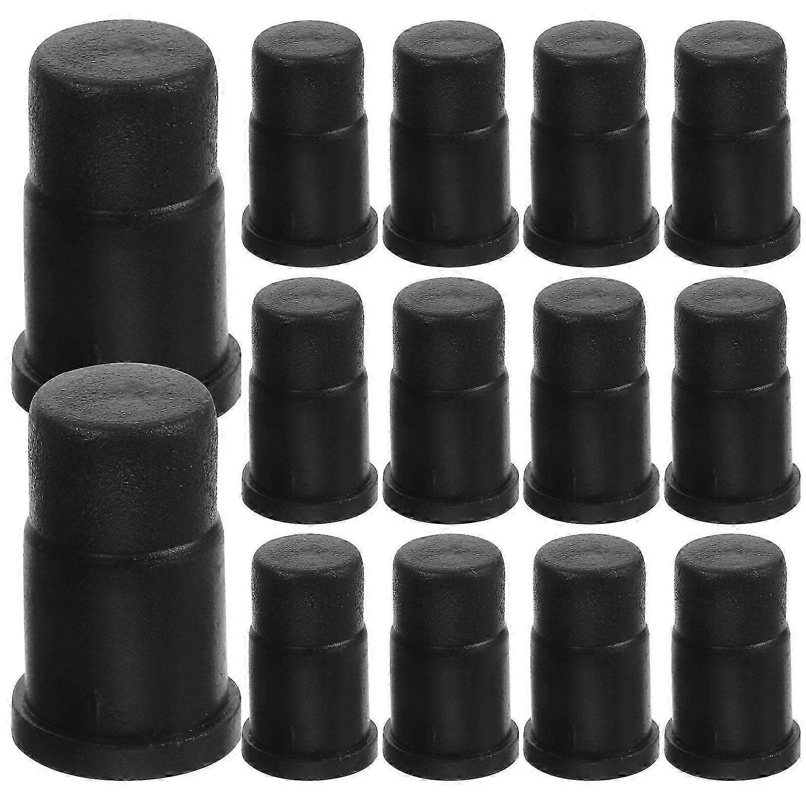 Caster Socket Black ABS Furniture Insert Socket for Protection 40Pcs