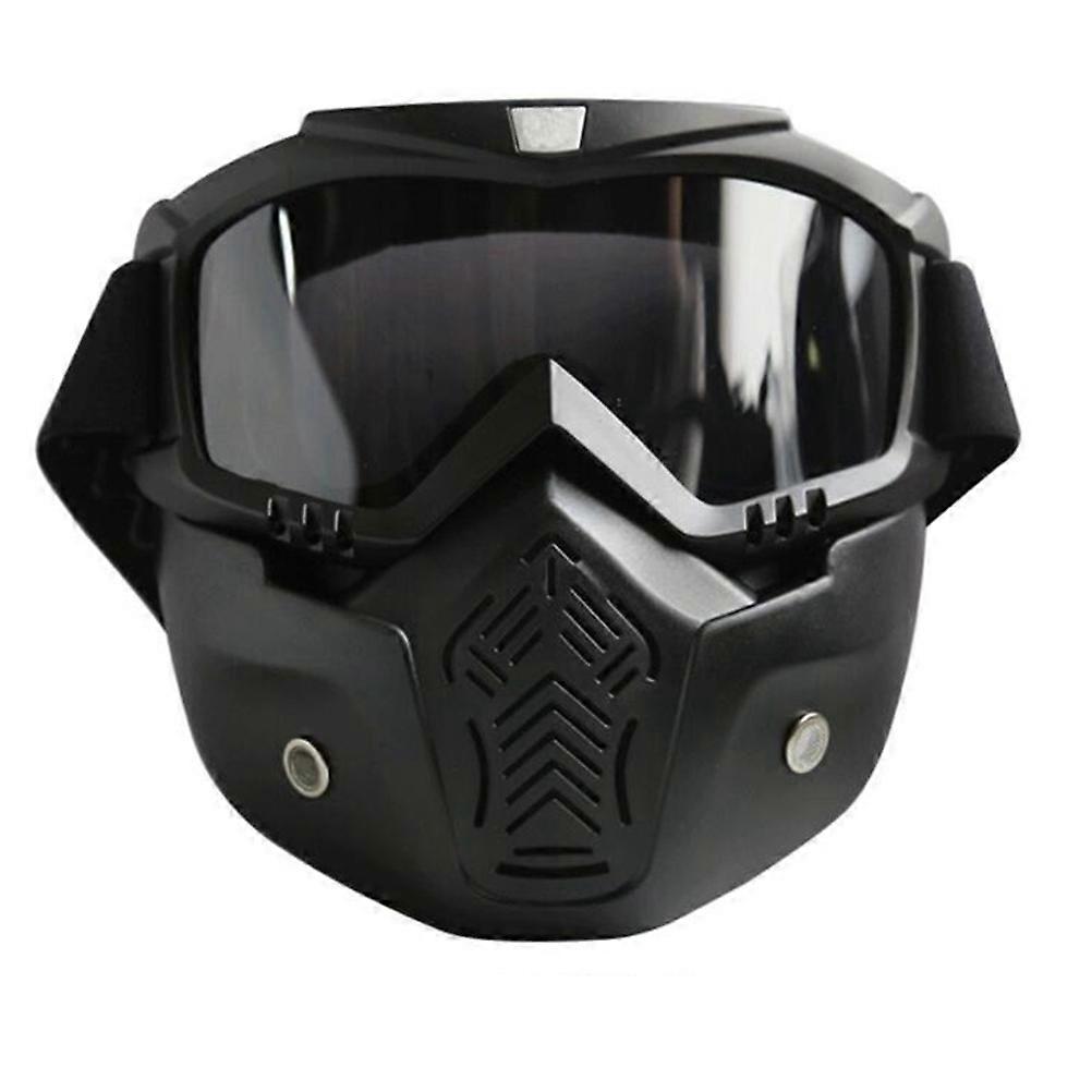 Motorcycle Face Mask Goggles with Windproof Function Matte Black