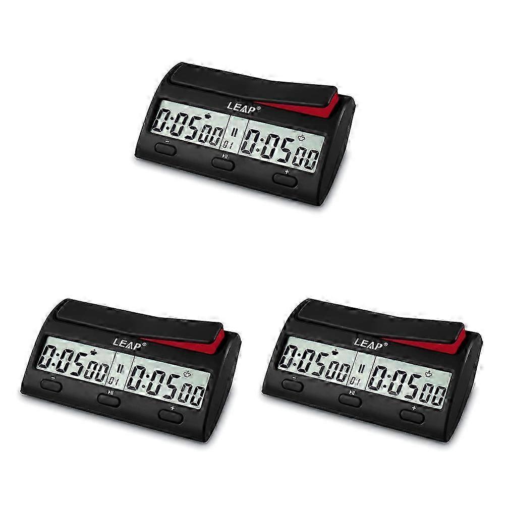 3X LEAP Chess Clock Advanced Digital Chess Timer with 7 Type 38 Timing Set Modes Professional Chess Clock Game Timer