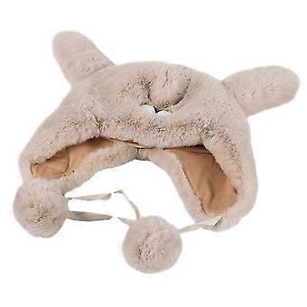 Korean Women Winter Knitted Beanie Hat Cute Rabbit Bunny Ears Solid Color Outdoor Casual Stretchy Ski Skullies Cap Ear Warmer Party Photo Props