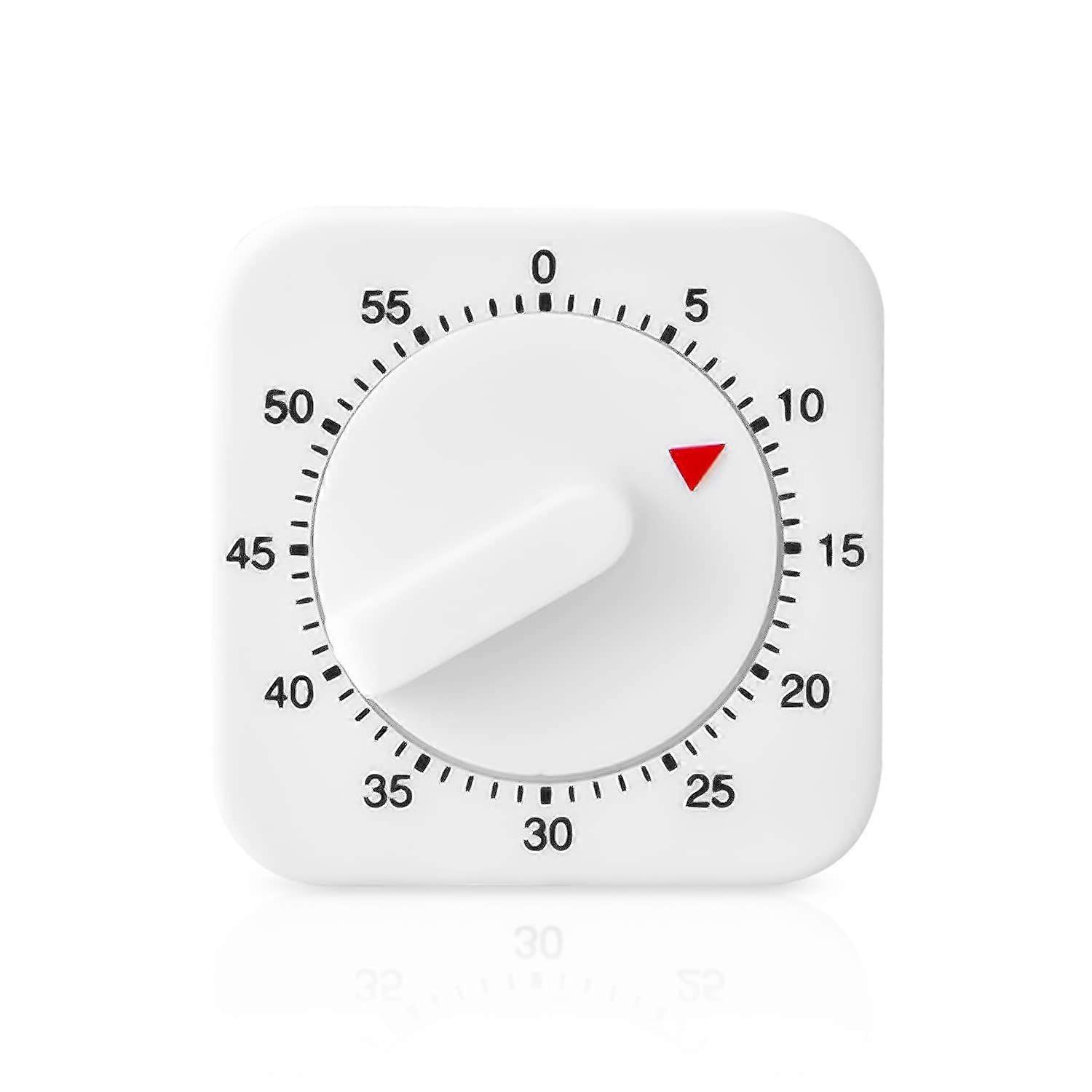 1 Piece of Square Kitchen Timer, 60-minute Mechanical Timer