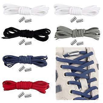 6 Paar elastische Schnürsenkel ohne Krawatte, universelle Schnürsenkel für Kinder und Erwachsene, krawattenlose flache Schnürsenkel für Laufschuhe