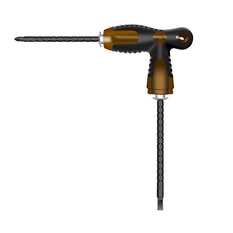 2 In 1 Ratchets Screwdriver With Crosses Head And Flathead Extendable Designs Solid Construction Professional Use