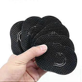3PCS Schampo Kam Ficka Män Skägg Mustasch Handflata Hårbotten Massage Svart Hårvård Fingerborste Resa Bärbar Borste Styling Verktyg