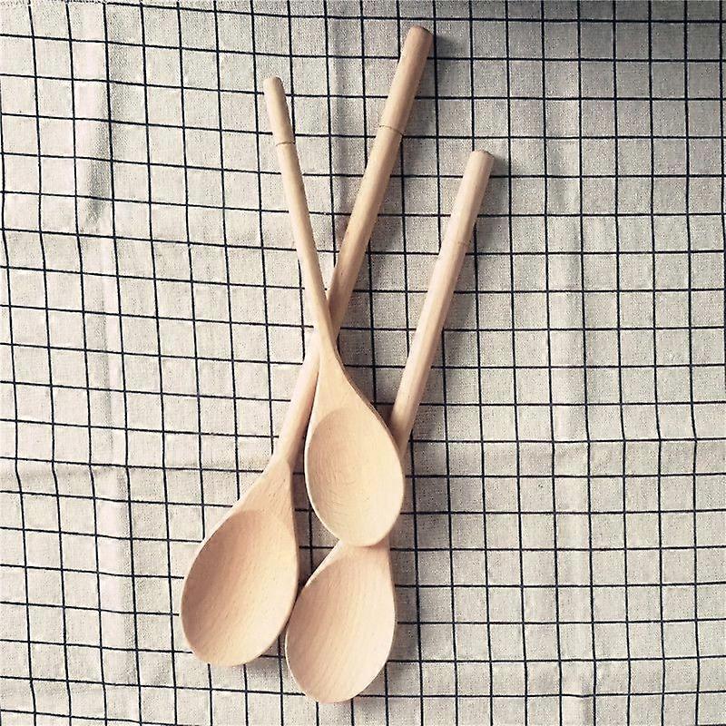Select Maple Solid Spoon Set, 10, 12, 14 inch 3 Piece Set Natural
