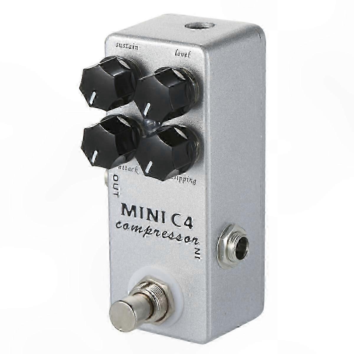 Mini Audio Compressor Pedal for Guitar with True Bypass Effect Controls