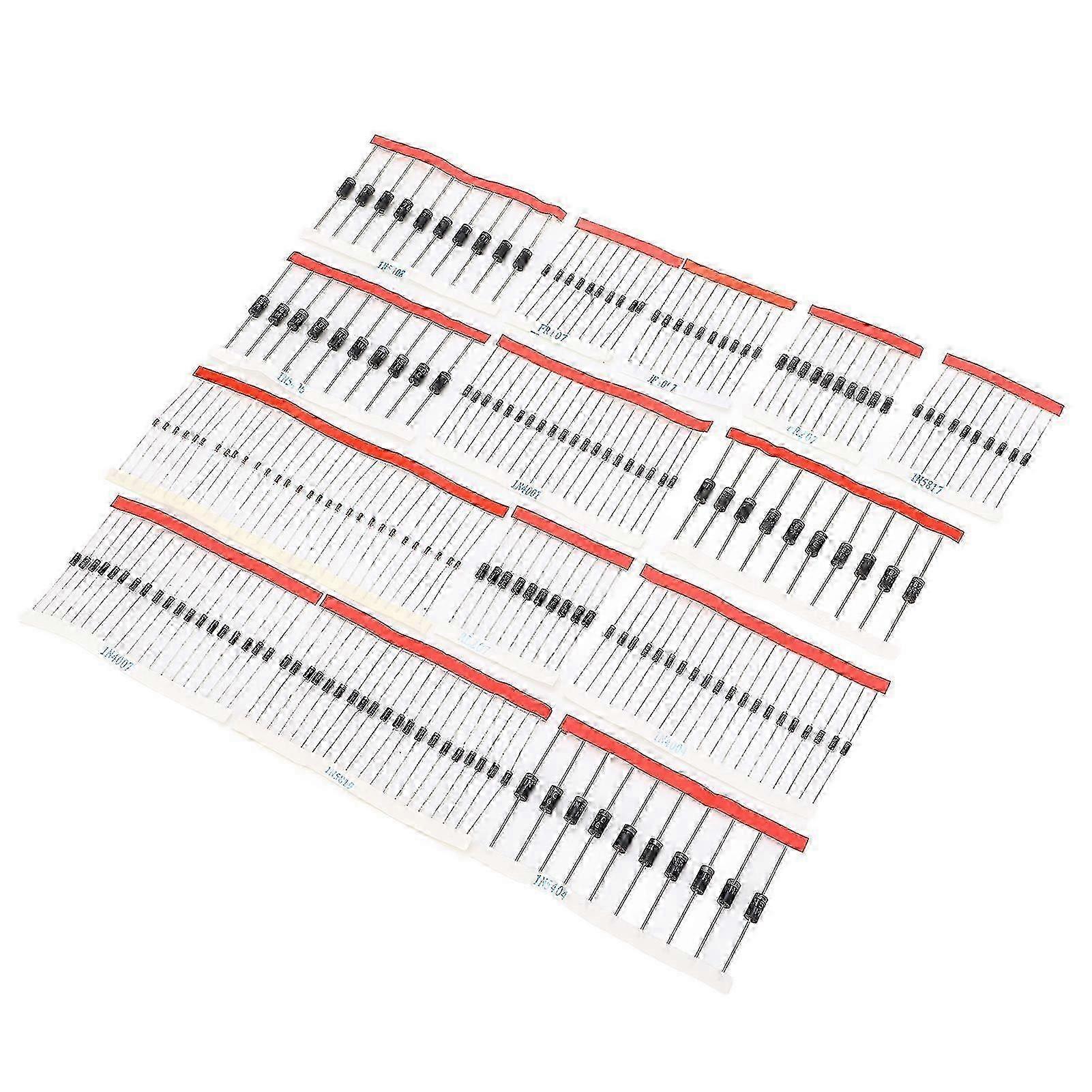 Rectifier Diode Assorted Kit 200PCS Low Noise High Stability compatible with Electrical Applications