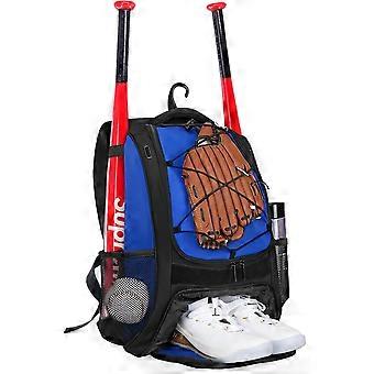 Baseball Backpack for Adults, Large Capacity Softball Bat Bag with Shoe Compartment, 600D Oxford Fence Hook Backpack for Helmet and Accessories