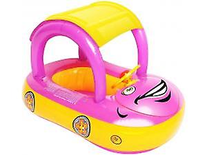Baby Inflatable Car Shaped Float With Canopy