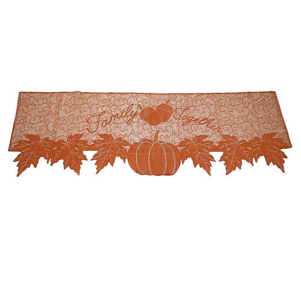 20x60 Inch Table Runner Pumpkin Maple Leaf Table Cover Thanksgiving Easter Table