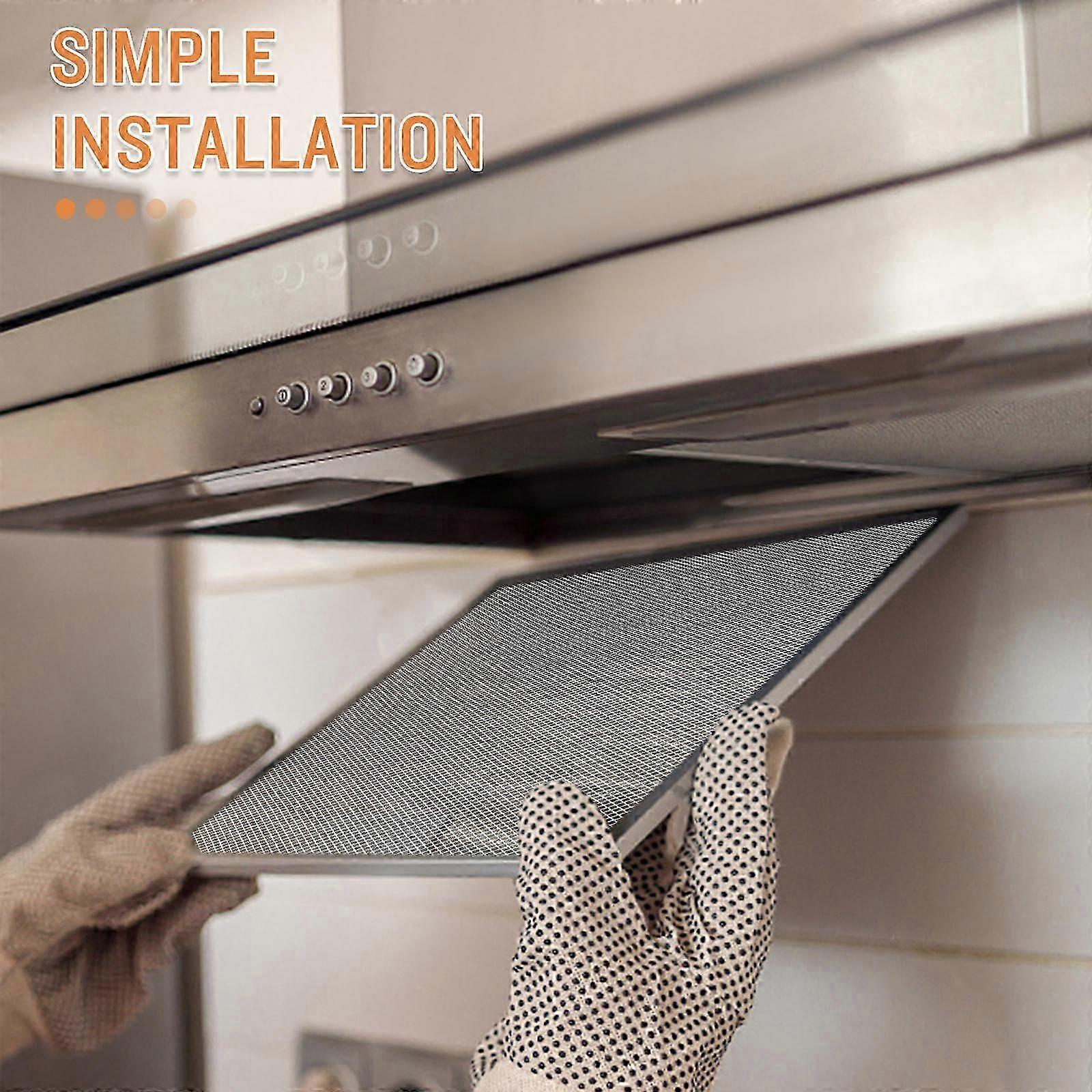 Range Hood Vent Filter Net Rectangle Grease Filter Metal Mesh Accessories