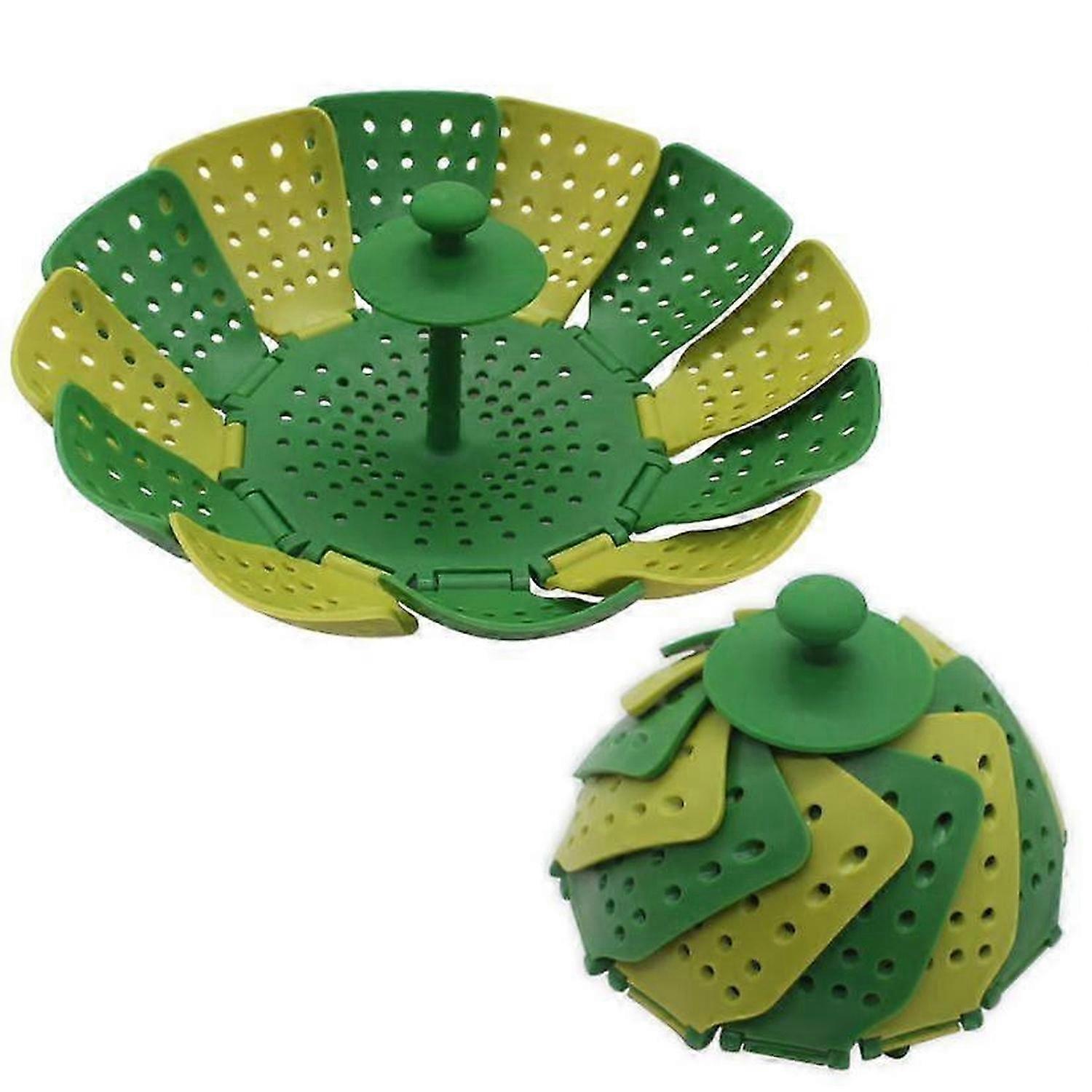 Foldable steamer insert - green