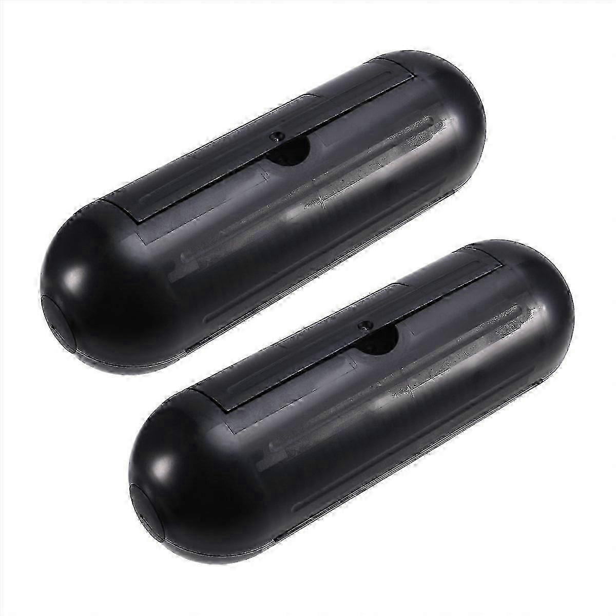 2PCS Extension cable Plug Connection Protective Cover Black