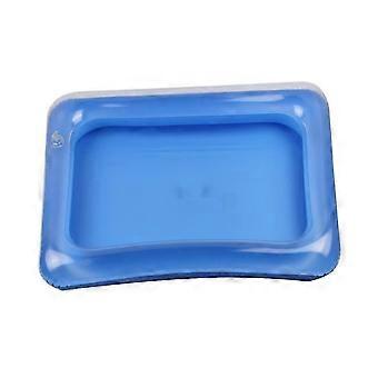 60x45cm Inflatable Sandbox Tray for Children's Fun Play, Transparent Blue