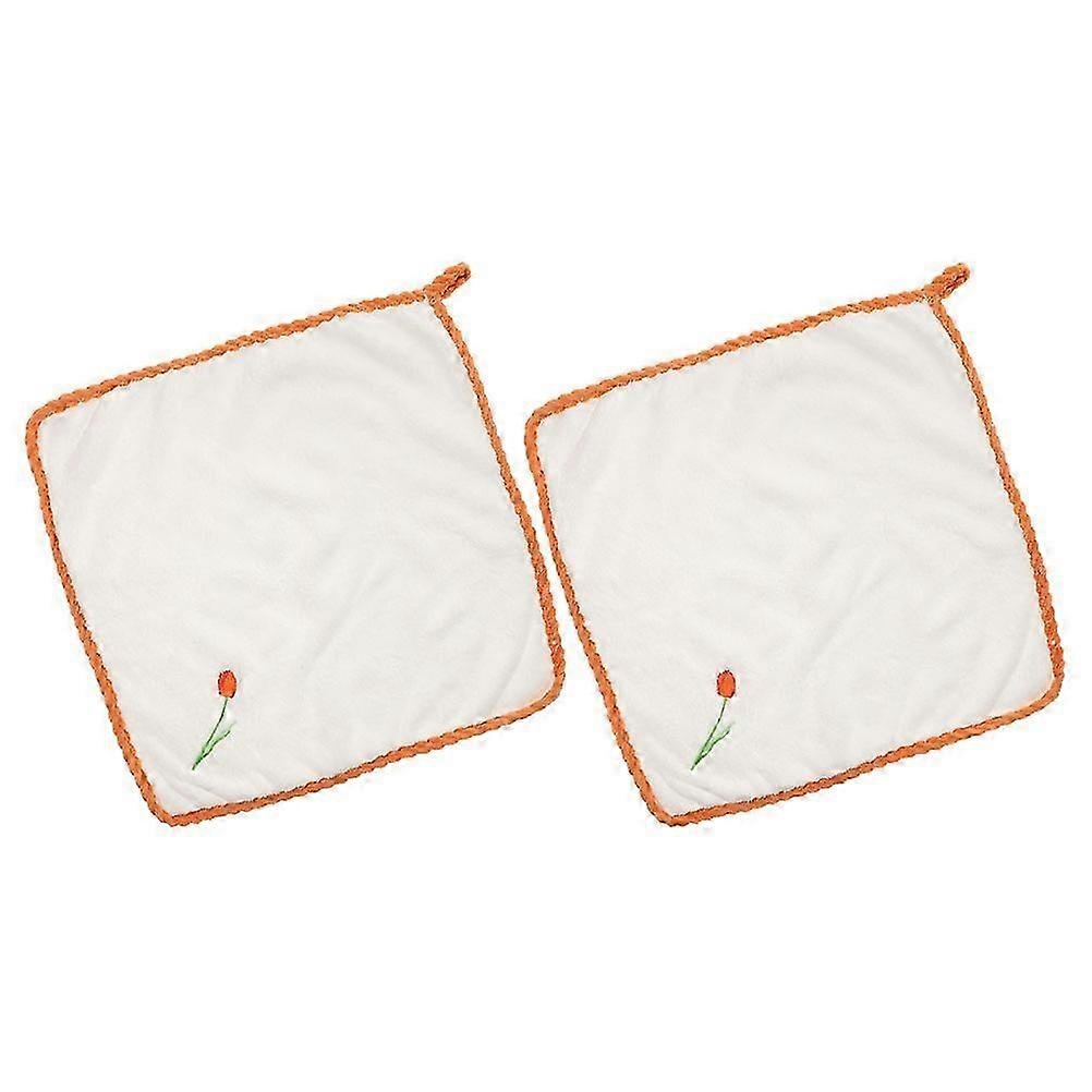 Drying Towel Hand Towel for Bathroom Polyester Material Rectangular Shape 2Pcs