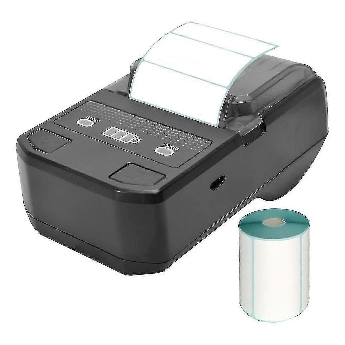 58mm Thermal Label Maker Wireless Bt Mini Label Printer Barcode Printer With Rechargeable Battery, A