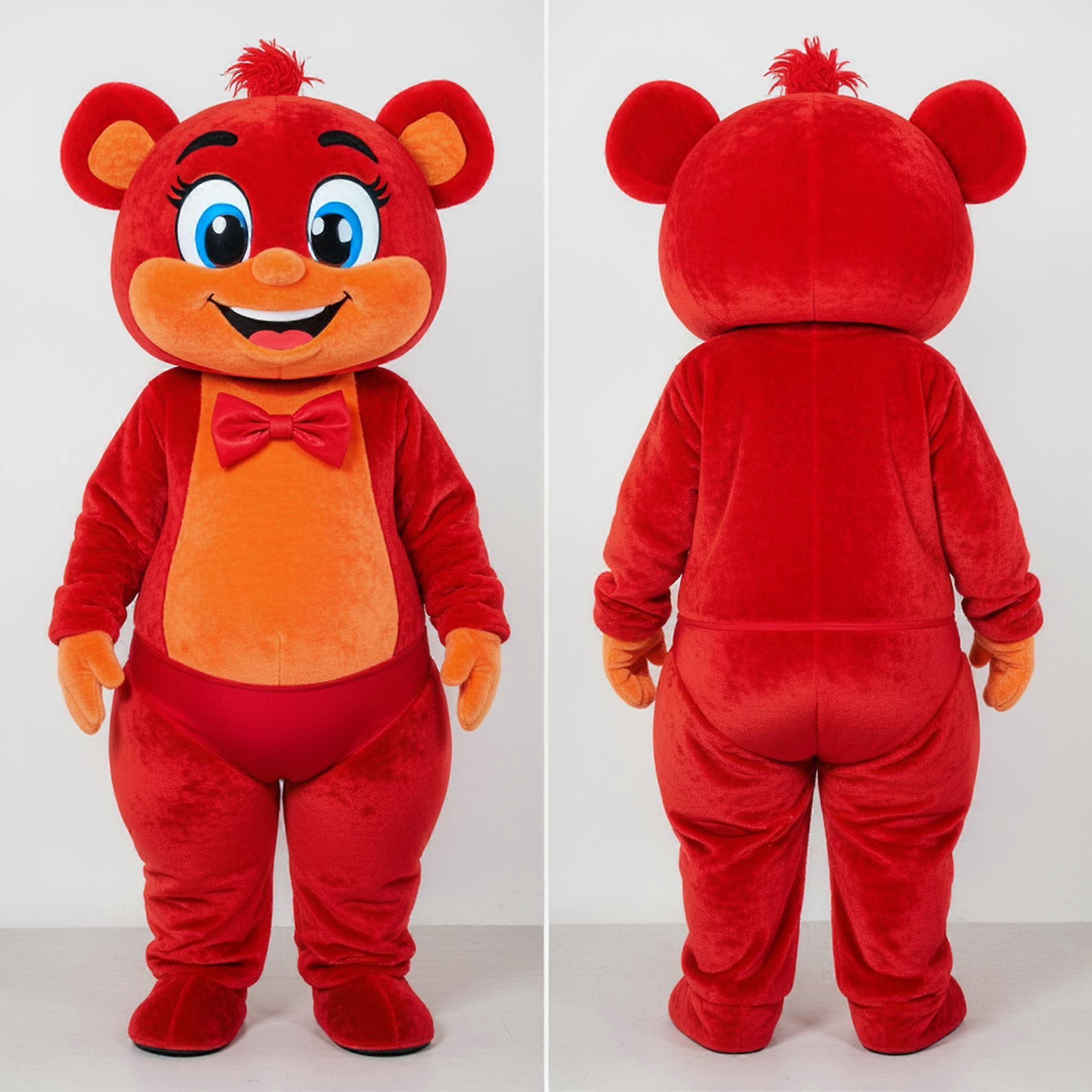 MASTICOT Crimson Plush Mandarin Mascot