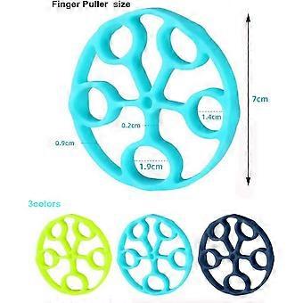 3 Pcs Finger Puller Trainer,Silicone Hand Exerciser Finger Stretcher Resistance Bands Ring,Five Finger Exerciser for Muscle Power Training,Fitness,Pai