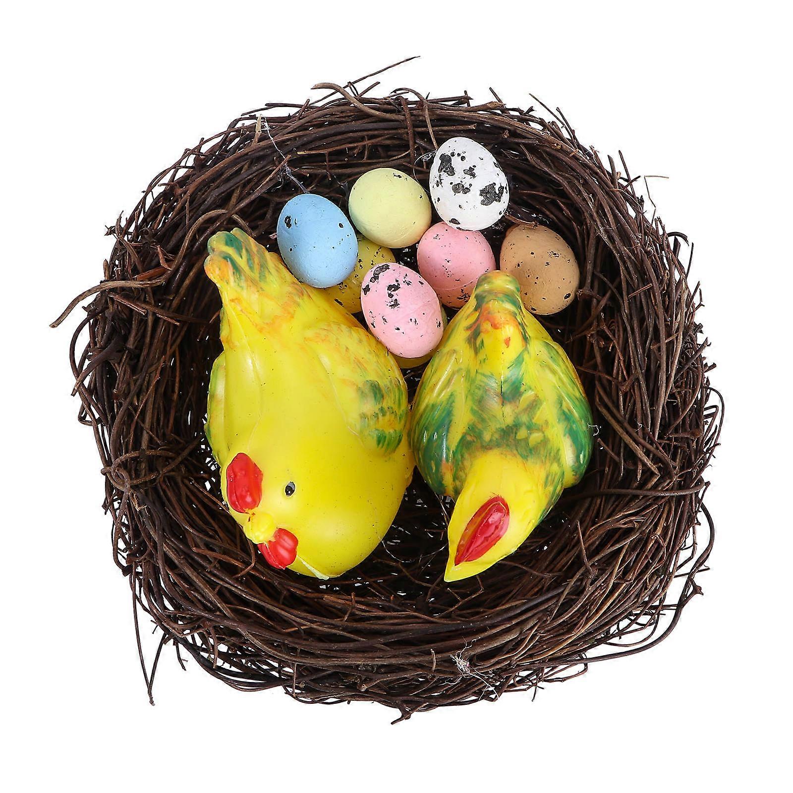 Bird Nest Easter Decoration for Easter Supplies Assorted Color