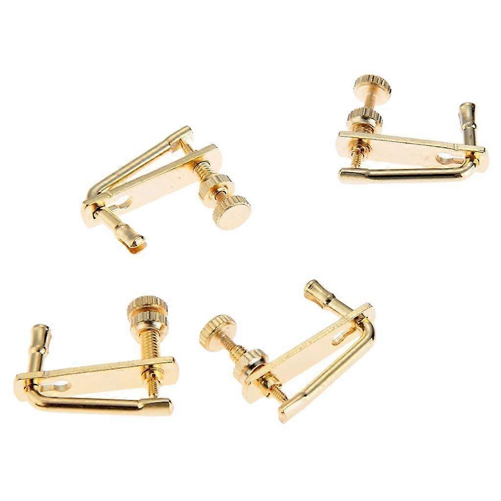 4/4 Violin Fine Tuners Set Copper String Adjusters for Precise Pitch Control and Stable Tuning