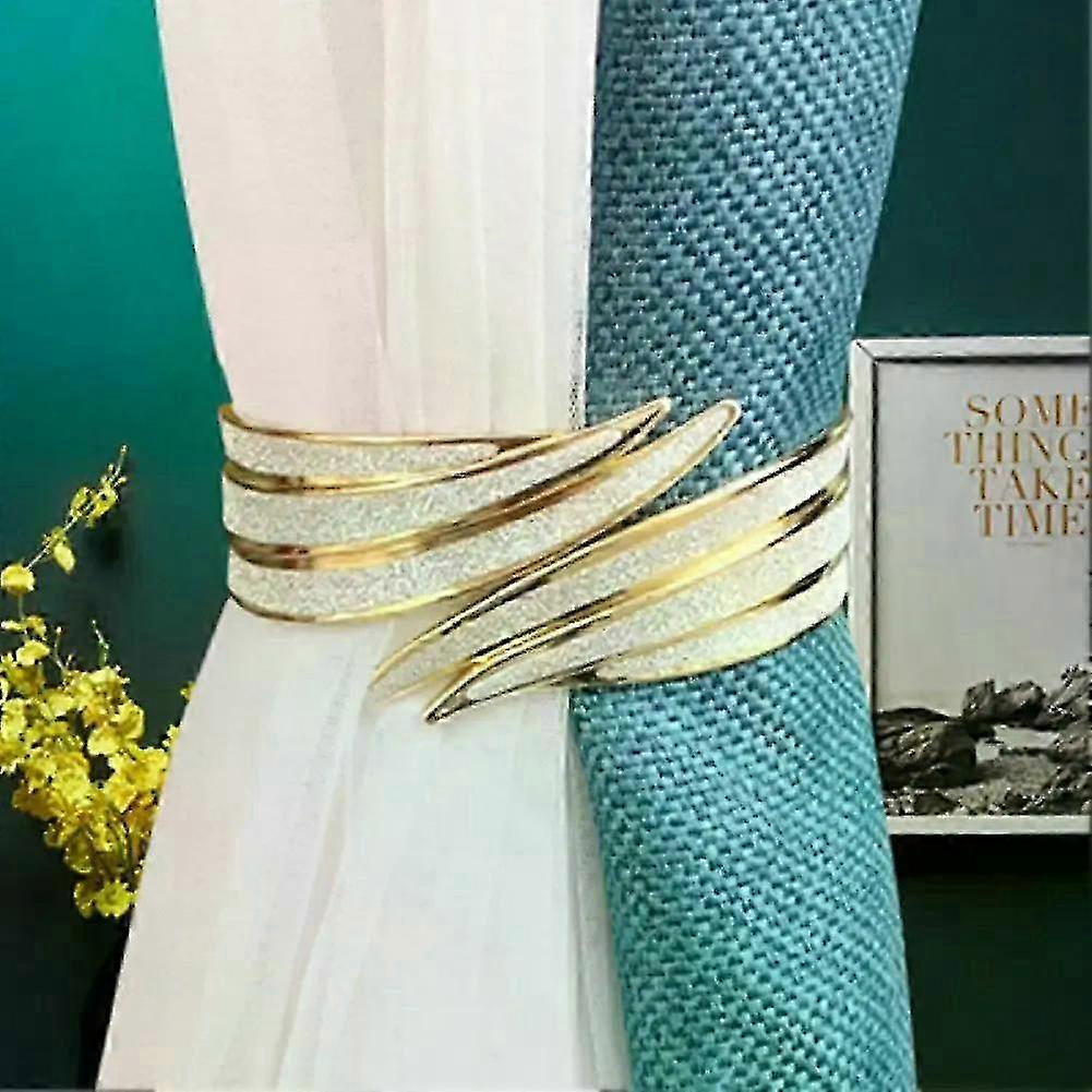 Compact Glossy Alloy Curtain Tieback