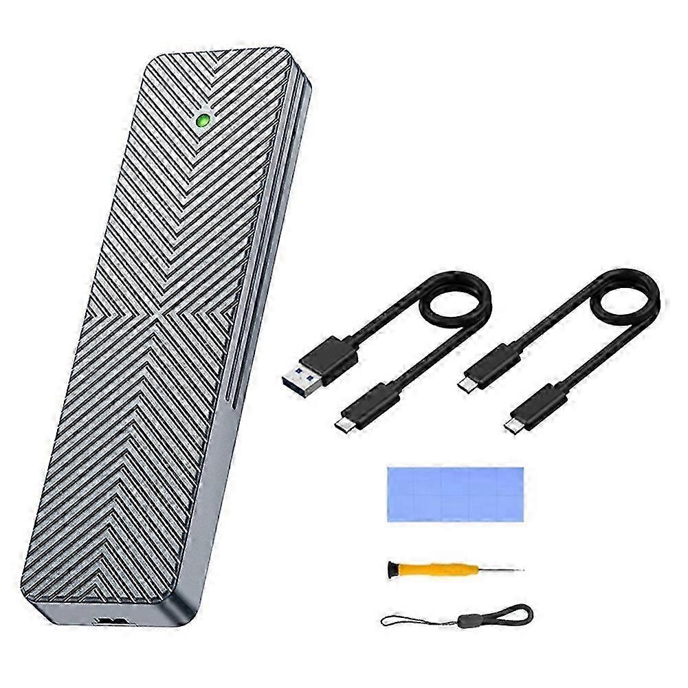 M.2 Solid State Mobile Hard Disk Box 10Gbps Dual Protocol NVMe/NGFF External Box USB3.2 M.2 SSD Enclosure