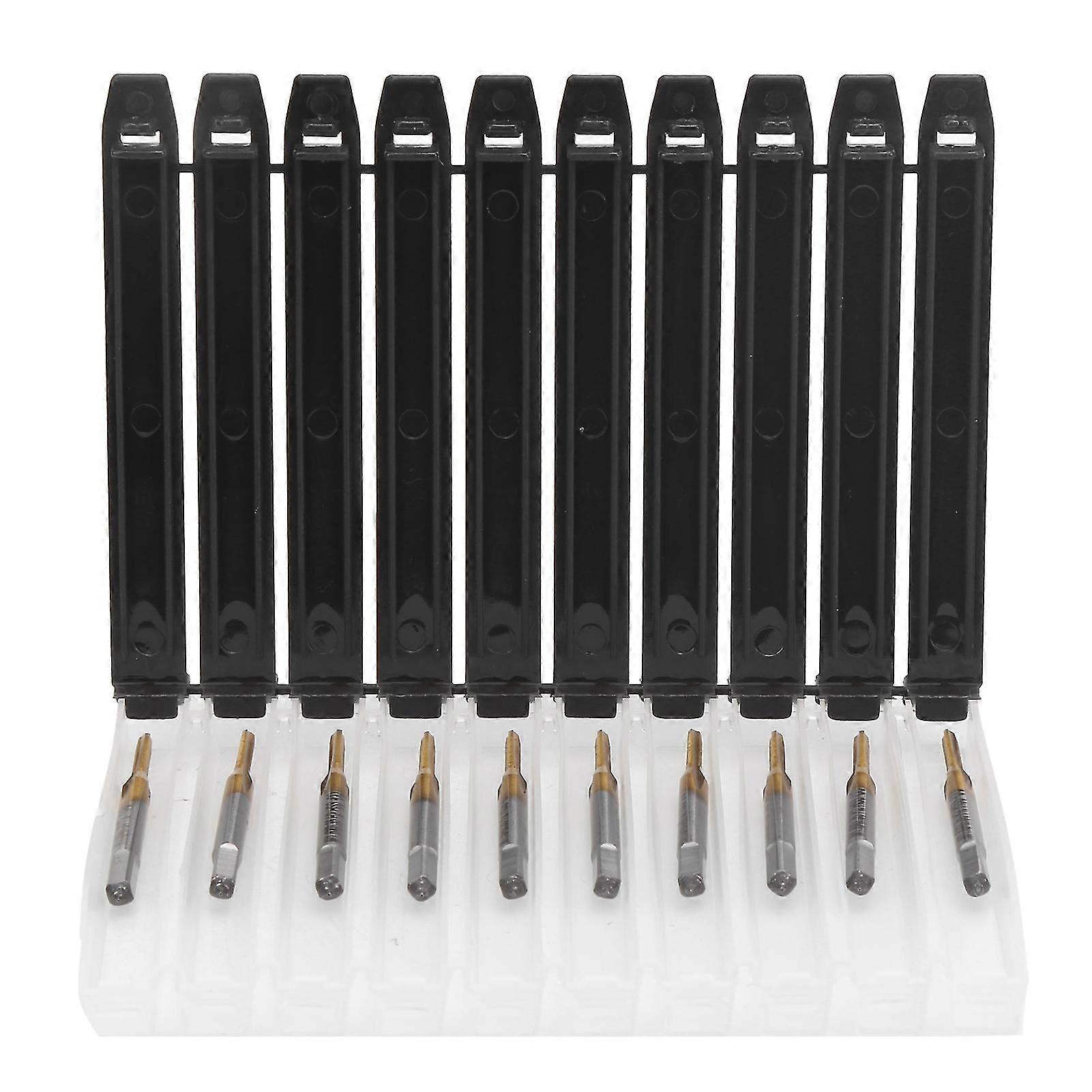 10pcs Coating Thread Tap HSS High Hardness Machine Tapping Thread Drill Bits M1.6 x 0.35