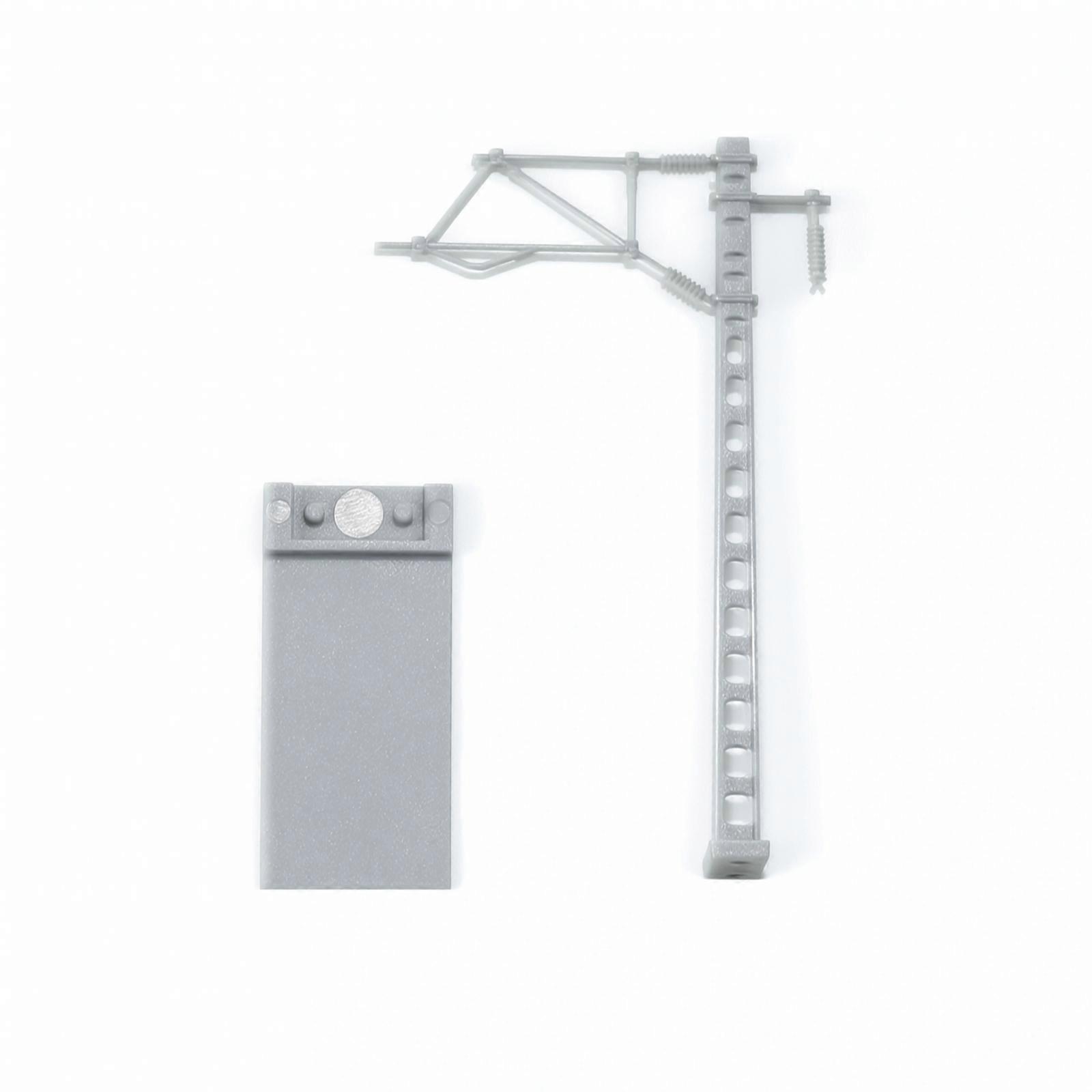 Catenary Pole with Rectangular Base | Realistic Design, Detailed Overhead Arm