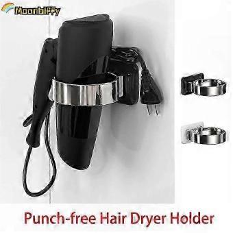 Naścienny uchwyt na suszarkę do włosów do użytku w łazience lub garderobie