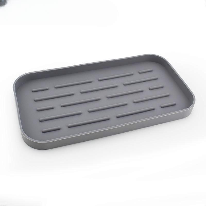 Silicone Drain Tray Square Thickened Kitchen Drain Mat Tableware Cup Storage Mat