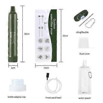 Filterwell Mini Filter Water Straw Personal Portable Outdoor Travel and Camping Supplies for Hiking Survival Emergency Drinking