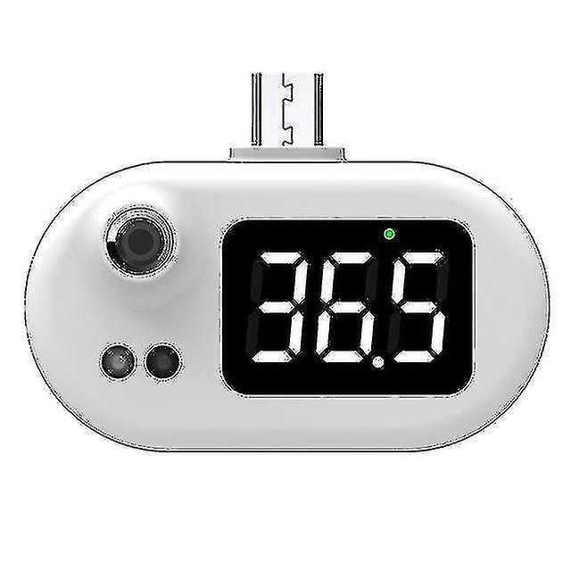 Smart Handy Thermometer Led Digital Display Temperaturanzeige (Typ C) Mini Portable Temperat (1pcs, weiß)