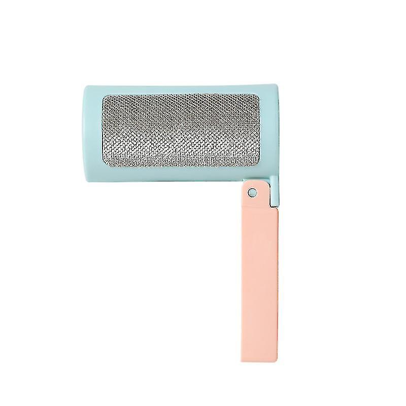 Pxcl Creative 2 ב-1 דוכן רצפה מדבקת ספה רולר שיער רב תכליתי מתקפל מסיר שיער כלבים חתול חיות מחמד, כחול כהה + צהוב, 10.5*5.5 ס"מ